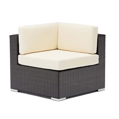 Siena Espresso Wicker Outdoor Lounge Sectional - Corner Piece
