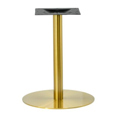Contemporary Commercial Gold Powder Coated Round Table Base (23" D)