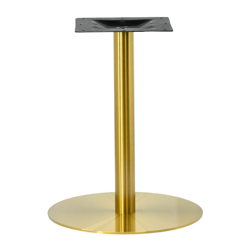 Contemporary Commercial Gold Powder Coated Round Table Base (23