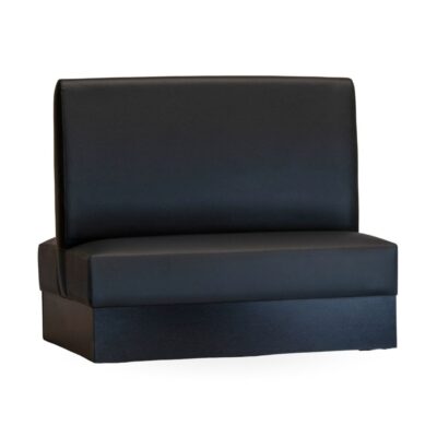 Quick Ship Hannah Modular Black Restaurant Booth - Double