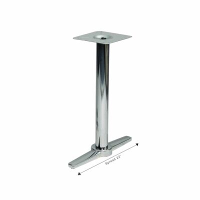 Chrome Single Slat Metal Table Base (5" X 22")