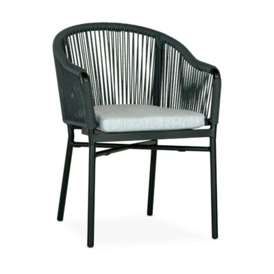 Brezza Gray Stackable Outdoor Commercial Armchair