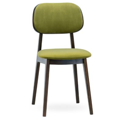 Fully Upholstered Lola Walnut Finish Wood Commercial Chair