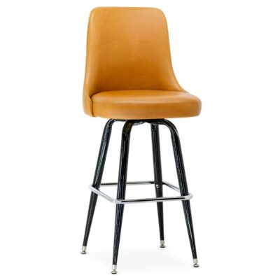 Finn Metal Bar Stool with Custom Upholstery
