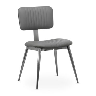 Willet Fully Upholstered Silver Metal Restaurant Chair
