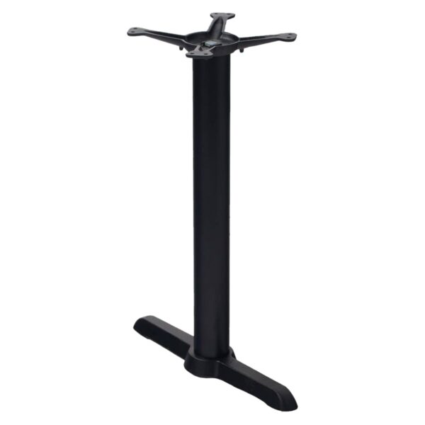 Black Powder Coated Metal Single Slat Table Base - LRK Seating