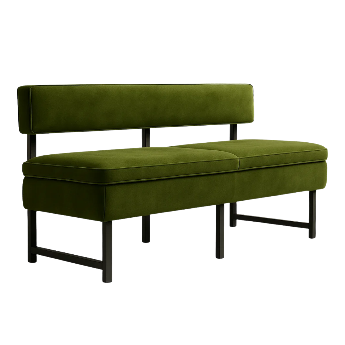Linea Open-Frame Booth – Upholstered Seat and Back