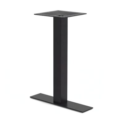 Contemporary Stainless Steel Single Slat Restaurant Table Base in Black (5″ x 22″)