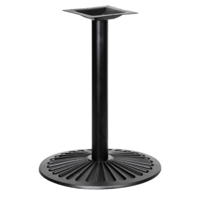 Indoor Round Black Cast Iron Table Base (18"D)