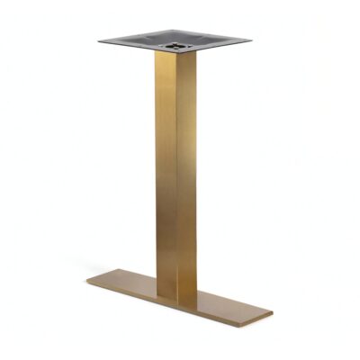 Contemporary Stainless Steel Single Slat Restaurant Table in Gold (5″ x 22″)