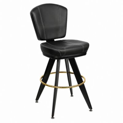 Modern Bucket Bar Stool with Angled Black Frame