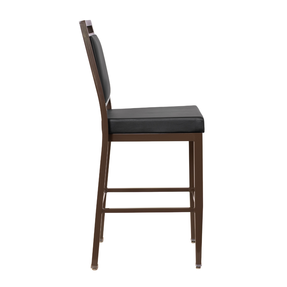 Atticus Prefabricated Brown Steel Frame Banquet Bar Stool - Image 2